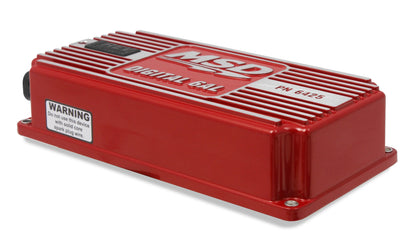Red electronic module with 'MSD' branding on a white background